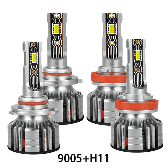 9005 H11 High/Low Beam For Ford Transit 2015-2019 LED Headlight Light Bulbs White 4pcs