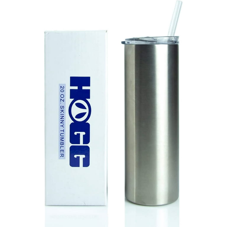 Hogg 20oz Sublimatable Clear Skinny Tumbler Case (25 Pack) DIY,  Customizable, Add Logo, Vinyl, Alcohol Ink, or Glitter & Epoxy To Any Cup.
