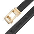 thumbnail image 3 of Men's Leather Ratchet Belt - Adjustable Slide Belt for Dress and Casual, Trim to Fit, 3 of 8