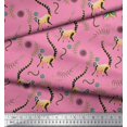 thumbnail image 3 of Soimoi Poly Georgette Fabric Leaves,Floral & Cute Animals Cartoon Fabric Prints by Yard 42 Inch Wide, 3 of 3
