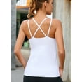 thumbnail image 4 of SAYFUT Womens Removable Padded Sports Bra Fitness Workout Running Camisole Crop Top Yoga Shirts with Built in Bra, 4 of 8