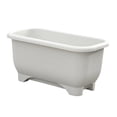thumbnail image 3 of Colaxi Strip Flower Pot Plant Pot Decorative Plant Container Rectangular Vegetable Basin Planter Box for Outdoor Indoor White, 3 of 8