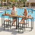 thumbnail image 6 of LAZY BUDDY 47'' Outdoor Bar Table with HDPE Top, Patio Counter Height Table, All-Weather Rectangle Bar Table for Backyard, Garden, Poolside, Balcony, Kitchen, 6 of 13