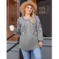 thumbnail image 4 of Zeagoo Womens Plus Size Tops Long Sleeve T-Shirts Crew Neck Flowy Tunic Fall Casual Loose Blouse, 4 of 4