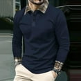 thumbnail image 2 of Rggeeun Men Casual Polo Shirts Men's Lapel Sweater Warm Pullover Shirt Button Solid Color Casual Slim Knitted Sweater With Pocket Tops Comfortable, 2 of 9