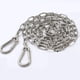 thumbnail image 2 of Cadena de eslabones largos de acero inoxidable 304 HQ SC01 para correa de perro, cadena de arrastre para mascotas, cadena para tender la ropa con dos ganchos a presión, 2 of 4