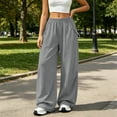 thumbnail image 7 of Ltctricy Baggy Sweatpants for Women Elastic Waist Wide Leg Pants Comfy Loose Lounge Workout Pants with Pockets(Gray,Small), 7 of 7