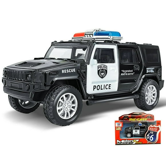 Car Toy 1/36 Simulation Police Car Vehicle Pull Back Truck Model Kids Toy Christmas Gift