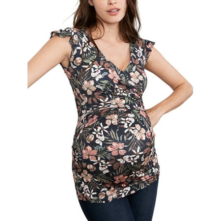 

Avamo Maternity Clothes Womens Floral Printed Nursing Tops Tunic V Neck Breastfeeding Tee Shirts Soft Short Sleeve Pregnancy Pajamas