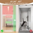 thumbnail image 3 of YUFU 47"-87" Extra Tall Pet Gate Metal Safety Gates 27.5"-37" Adjustable Width Adjustable Height For Cats Pressure Mounted, 3 of 10