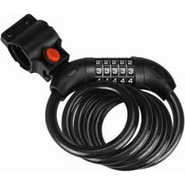 Bike Lock with Combination 4 Ft High Security 5 Digits Resettable Coiling Cable Lock - Black