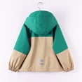 thumbnail image 5 of YUANxueke Boys Waterproof Windbreaker Full Zip Color Block Hooded Jacket with Zipper Pockets for 7-16 Years, 5 of 9