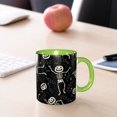 thumbnail image 6 of Halloween Coffee Mug, halloween skull leaf Ceramic Tea Cups Halloween Party Cups for Hot/Cold Beverages, Cute Coffee Cups for Kitchen Holiday Gift Coffee Bar Accessories, 6 of 6