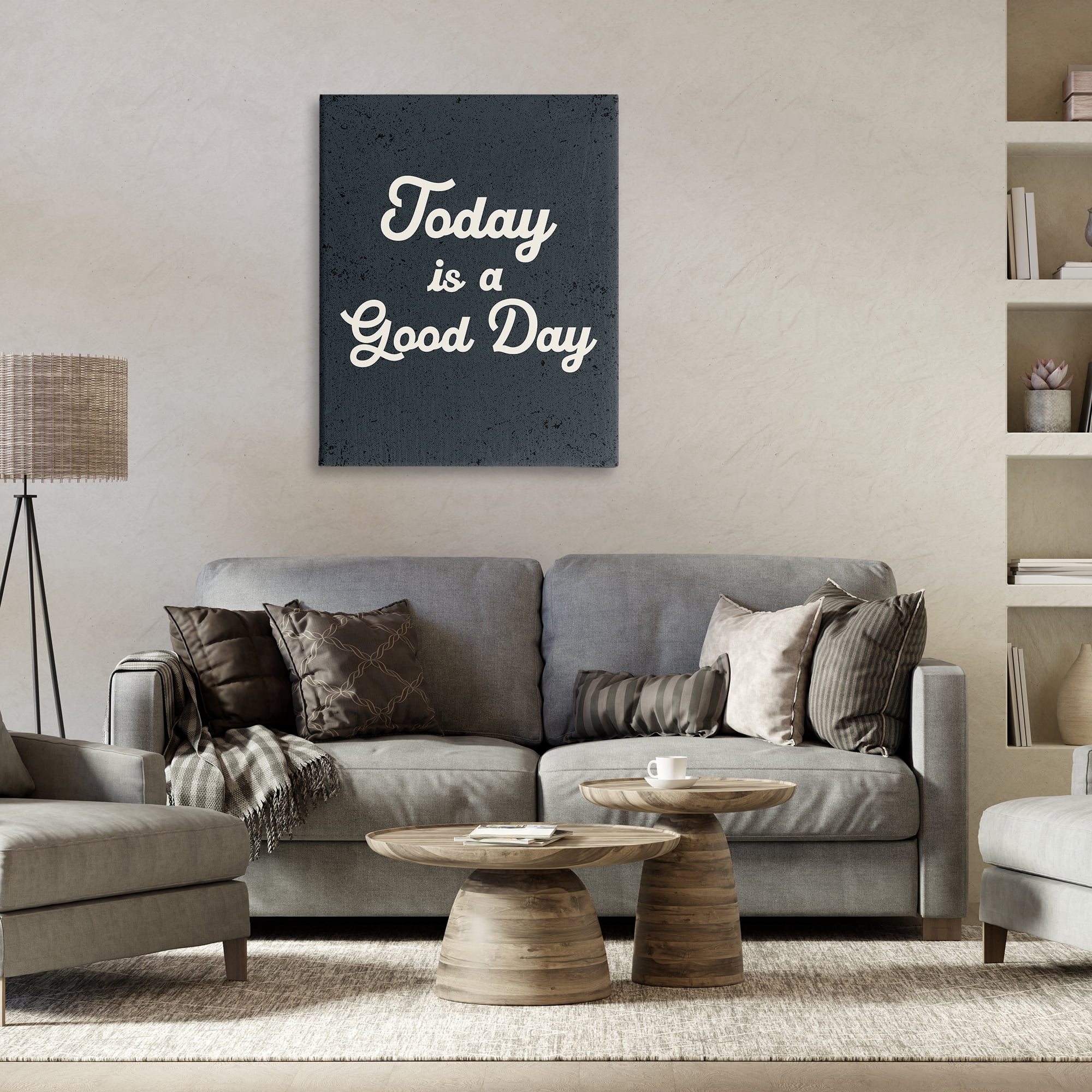 Stupell Industries Today Is Good Day Vintage Text & Numbers Painting Wrapped Canvas Art Print Wall Art, 30 x 40