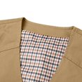 thumbnail image 5 of Relaxed Fit V Neck Cotton Work Sleeveless Vest With Side Pockets for Backyard Projects Short Trip Leisure Outfits Khaki L, 5 of 5