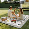 thumbnail image 4 of Outdoor Rug 3x5 ft Boho Waterproof Outdoor Patio Rug Mat Non Slip Outside Area Rugs Carpet for RV,Camping,Porch,Deck,Pool,Balconybackyard,Retro Pattern Aqua Blue, 4 of 9
