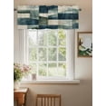thumbnail image 2 of Turquoise Green Geometric Curtain Valances for Windows, Vintage Modern Abstract Art Kitchen Valance Window Treatment, Light Filtering Block Curtains for Bathroom/Bedroom/Living Room 54'' x 18'', 2 of 9