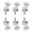 Silver square head, variant on 7829 6Pcs 3L3R Guitar Tunings Key Tuners Replacement Sealed Guitar Tunings Pegs Key Machine Head Knobs Easy to Install