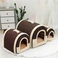 thumbnail image 2 of Dog Pet House Dog Bed For Dogs Cats Small Animals Sleeping Bed Indoor Soft Cozy Dog Cave Bed Foldable Removable Warm Cats Kennel ShopWise Round, 2 of 22
