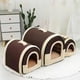 thumbnail image 2 of Dog Pet House Dog Bed For Dogs Cats Small Animals Sleeping Bed Indoor Soft Cozy Dog Cave Bed Foldable Removable Warm Cats Kennel ShopWise Round, 2 of 22