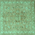 thumbnail image 1 of Ahgly Company Indoor Square Persian Turquoise Blue Traditional Area Rugs, 4' Square, 1 of 4