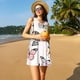thumbnail image 3 of Fotbe Beautiful Butterfly Vestido de Verano sin Mangas para Mujer – Vestido Midi Línea A, Estilo Camiseta Floral, Vestido Playero Casual y Fluido, 3 of 7