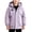 Purple, variant on Boys Hooded Puffer Jacket Zip Up Quilted Winter Coat with Snap Buttons for School Outdoor Wear 5-15 Years Purple