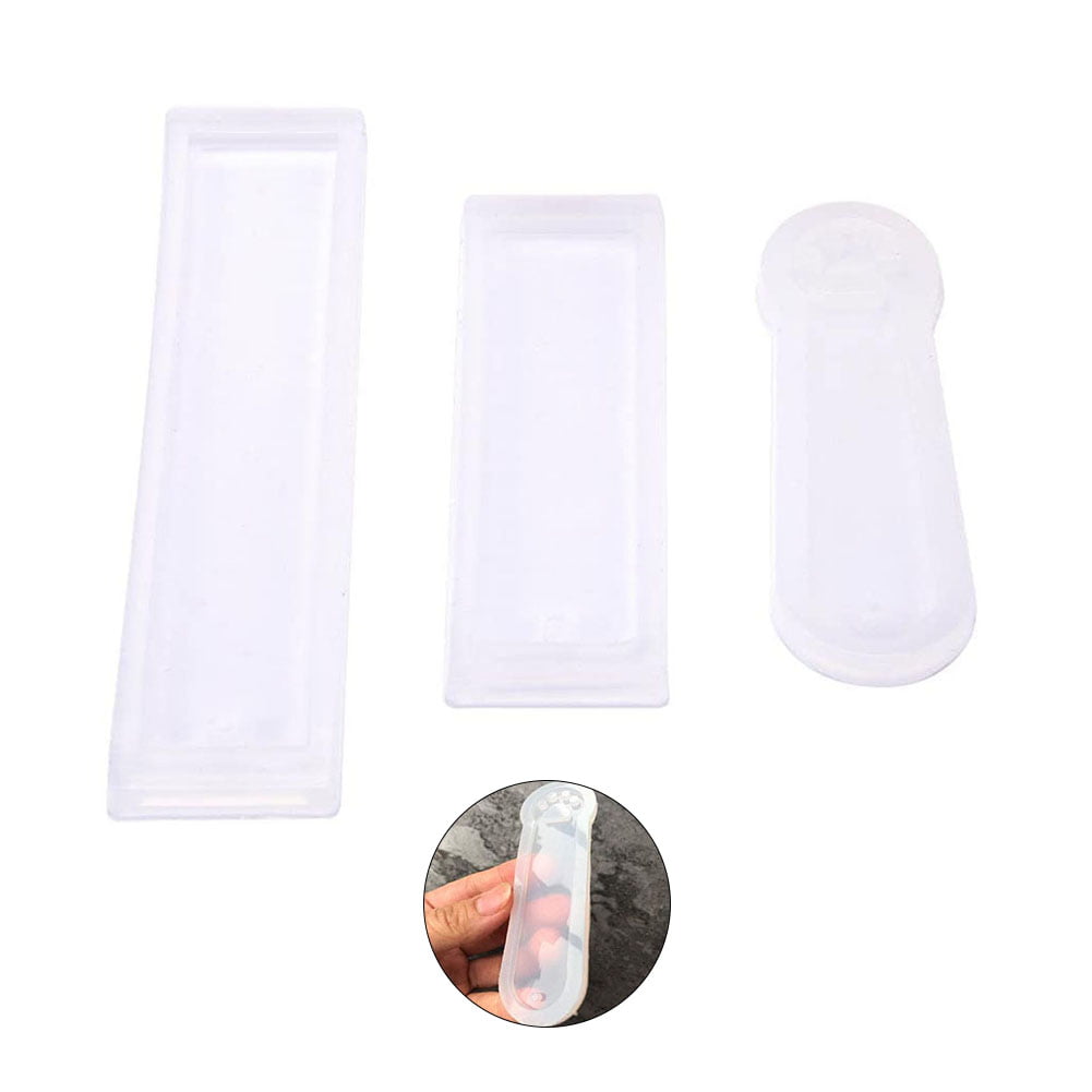 3Pcs DIY Silicone Rectangle & Cat Claw Mould Epoxy Resin Jewelry Making Bookmark