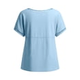 thumbnail image 5 of GUACER Womens Eyelet Lace Crew Neck Tops Short Sleeve Hollow Out Boho Blouses Summer Relaxed Fit Shirts, 5 of 5