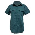 thumbnail image 6 of Lixiuxyad Ladies Button down Blouse Women's Casual Solid Color Shirt With Lapel Short Sleeved Shirt, 6 of 6