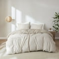thumbnail image 3 of Dover 3 Piece Organic Cotton Oversized Duvet Cover Set, 3 of 3