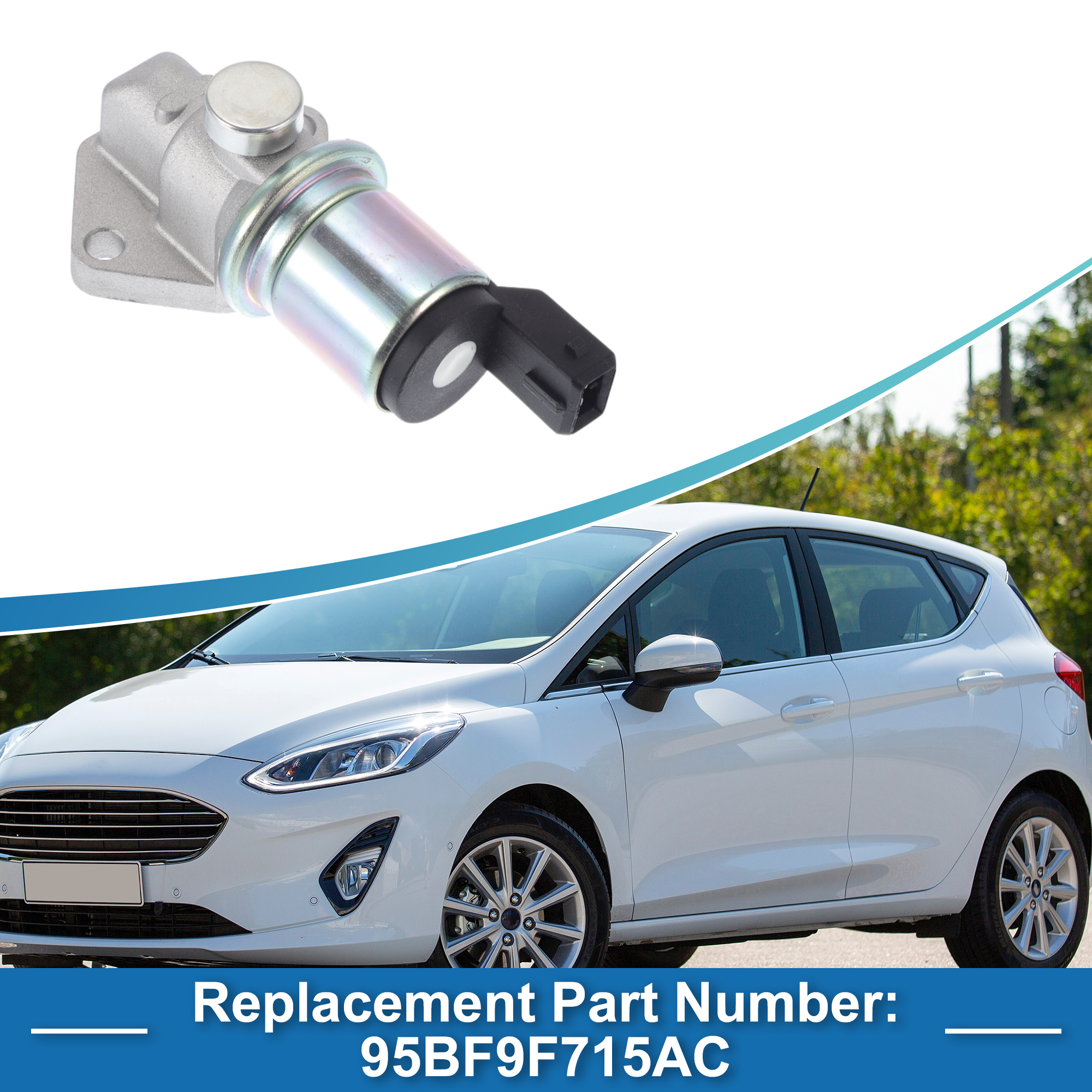 Unique Bargains Car Idle Air Control Valve for Ford Fiesta IV 1995-2002 Replace No.95BF9F715AC IACV Idle Motor Idle Air Control Valve for Stable Engine Operation