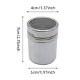 thumbnail image 3 of 1 Pack Stainless Steel Shaker Duster Container For Powder Powdered Baking Cocoa Corn Starch And More., 3 of 6