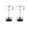 thumbnail image 4 of Clara Pucci 1.0 ct Brilliant Heart Cut Studs VVS1 Genuine Conflict free Black Natural Onyx Solid 18K White Gold Designer Everyday Earrings Push back, 4 of 5