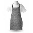 thumbnail image 4 of Urban Apron, Apartment Life Theme Modern Crowded Building Outdoor Monochrome Lifestyle, Unisex Kitchen Bib with Adjustable Neck for Cooking Gardening, Adult Size, Charcoal Grey White, by Ambesonne, 4 of 4