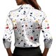 thumbnail image 4 of Camisas de Cuello de la Tripulación de Manga Corta para las Mujeres de Moda Impreso Profundo Cuello en V para la Primavera / Verano Desgaste Casual, 4 of 6