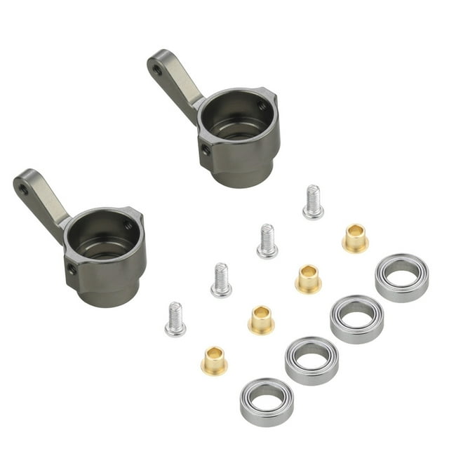 maskred 2pieces Durable Steering Hub Carrier For WPL MN 1/16 B14 RC Car Accessories Titanium