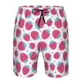 thumbnail image 3 of Goofa Hand Drawn Strawberry Printed Mens Swim Trunks Summer Quick Dry Short Beach Swimwear Bathing Suits-Small, 3 of 9