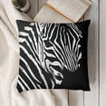 thumbnail image 3 of SHANXI Throw Pillow Covers Black and White Striped on Black Background Square Pillowcases for Home Decor Sofa Car Bedroom Pillow case 22x22in, 3 of 5