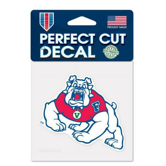 NCAA Fresno St Bulldogs Prime 4" x 4" Perfect Cut Decal