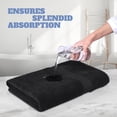 thumbnail image 6 of White Classic Wealuxe Black Bath Towels Set of 4 - 27 x 54 Inch, 100% Ring Spun Cotton 650GSM, Extra Absorbent, Soft Towels for Bathroom, Shower, Hotel, Gym, Spa, 6 of 7