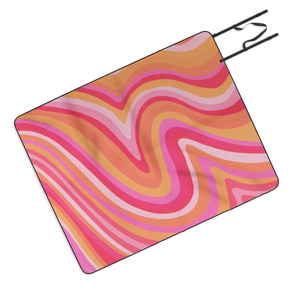 Society6 Cat Coquillette Sunshine Melt Pink Peach Picnic Blanket