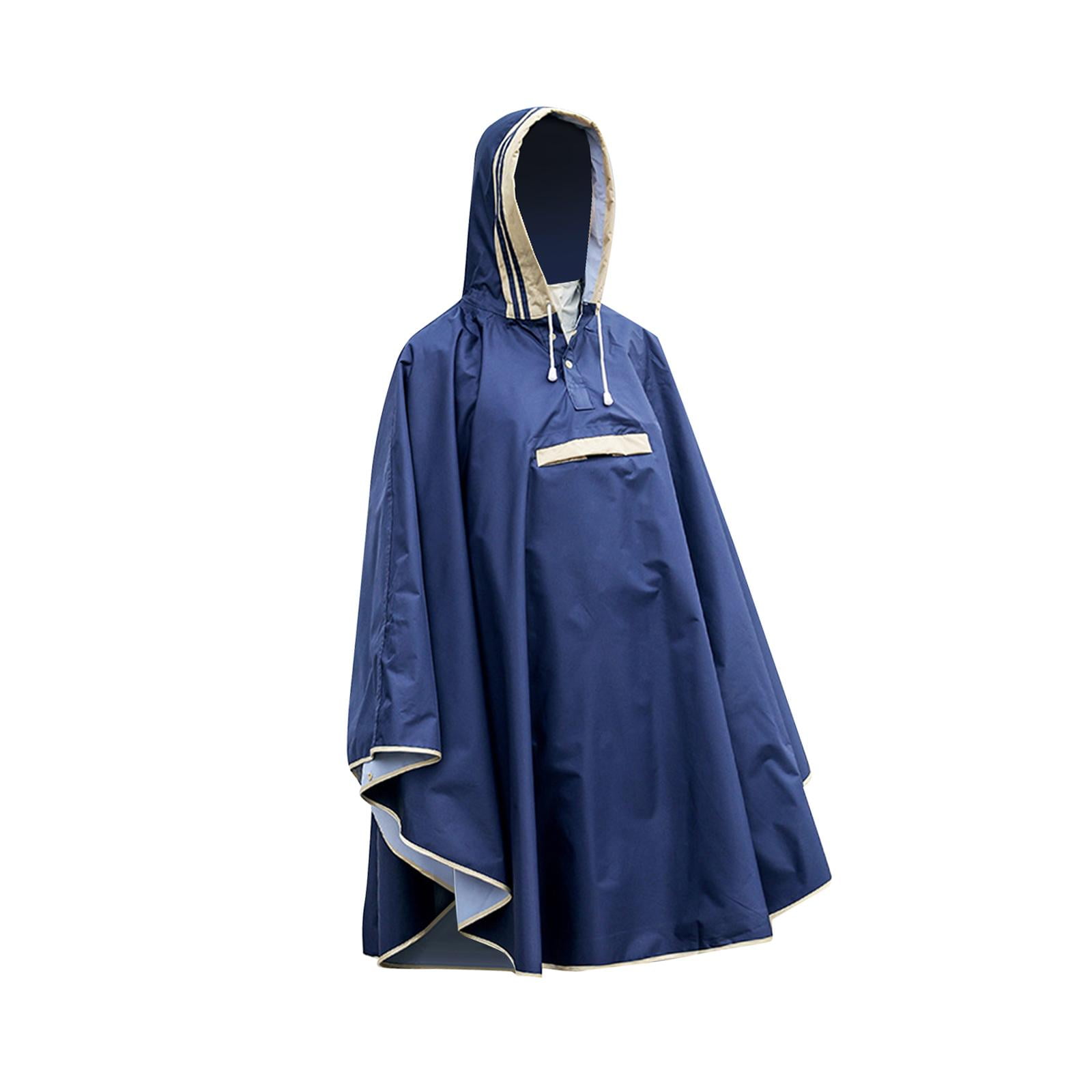 Adults Poncho Hoodie Poncho Waterproof Reusable Rainwear Cloak