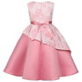 thumbnail image 3 of YunPes Girl Dress Size 16 Girls Summer Rose Printed Sleeveless Irregular Hem Bowknot Birthday Party Dresses Dresses Girls Sweaters, 3 of 8