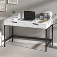 thumbnail image 6 of NAIYUFA Computer Desk with Drawers,Home Office Gaming Desks with Hidden Storage,Study Writing Home Office Table for Small Spaces,White, 6 of 8