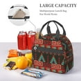 thumbnail image 7 of DouZhe Lunch Bags for Women and Men, Vintage Geometry Exotic Nordic Style Prints Reusable Portable Insulated Cooler Waterproof Lunch Tote Bag for Travel Work School Picnic, 7 of 7