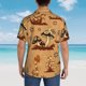 thumbnail image 4 of Fotbe Brown Mushrooms Camisa Hawaiana para Hombre Unisex – Camisa Casual de Verano con Botones de Manga Corta de Algodón y Lino,XX-Large, 4 of 7