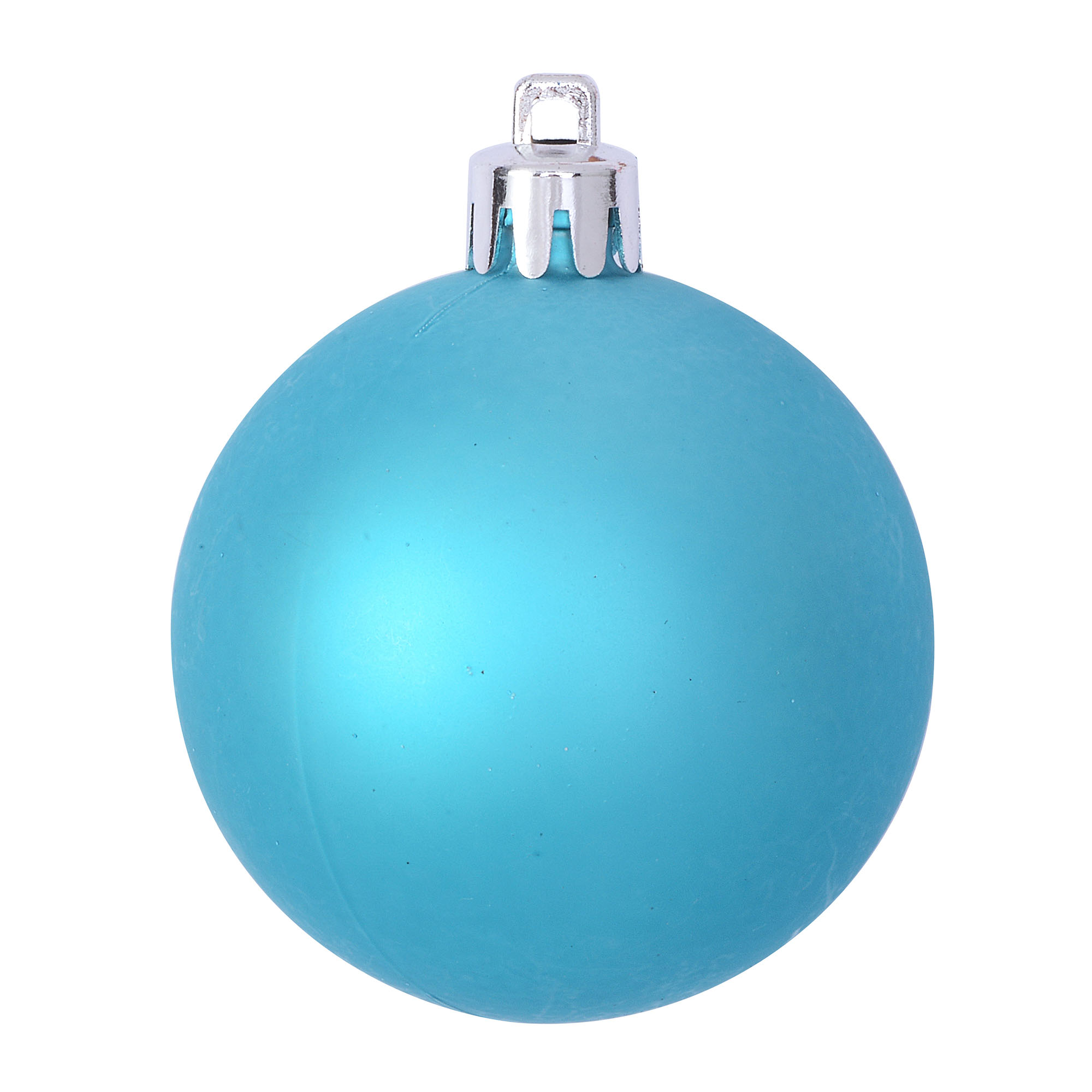 Holiday Time 60 mm Multi-textured Christmas Shatterproof Ornaments, Turquoise, 26 Count