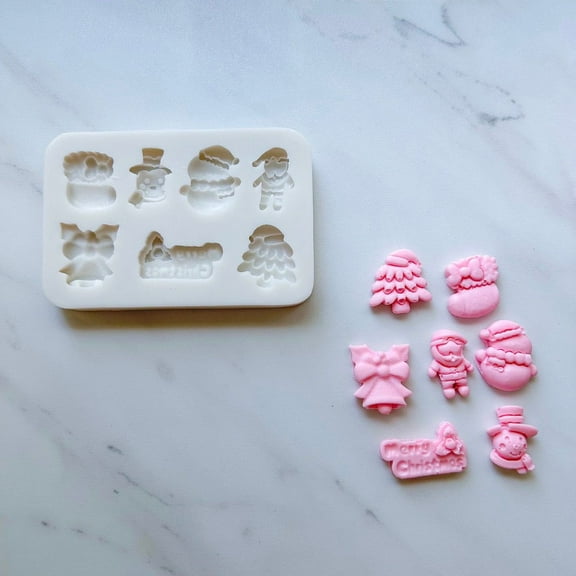 MERRY CHRISTMAS BAKING MOLD FOR CUPCAKES, CAKEPOPS, CHOCOLATE STRAWBERRIES, PRETZELS & RICE KRISPIES…