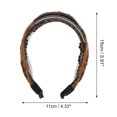thumbnail image 4 of Unique Bargains 1 Pc Dot Pattern Headband 5.91"x4.33" Brown, 4 of 6